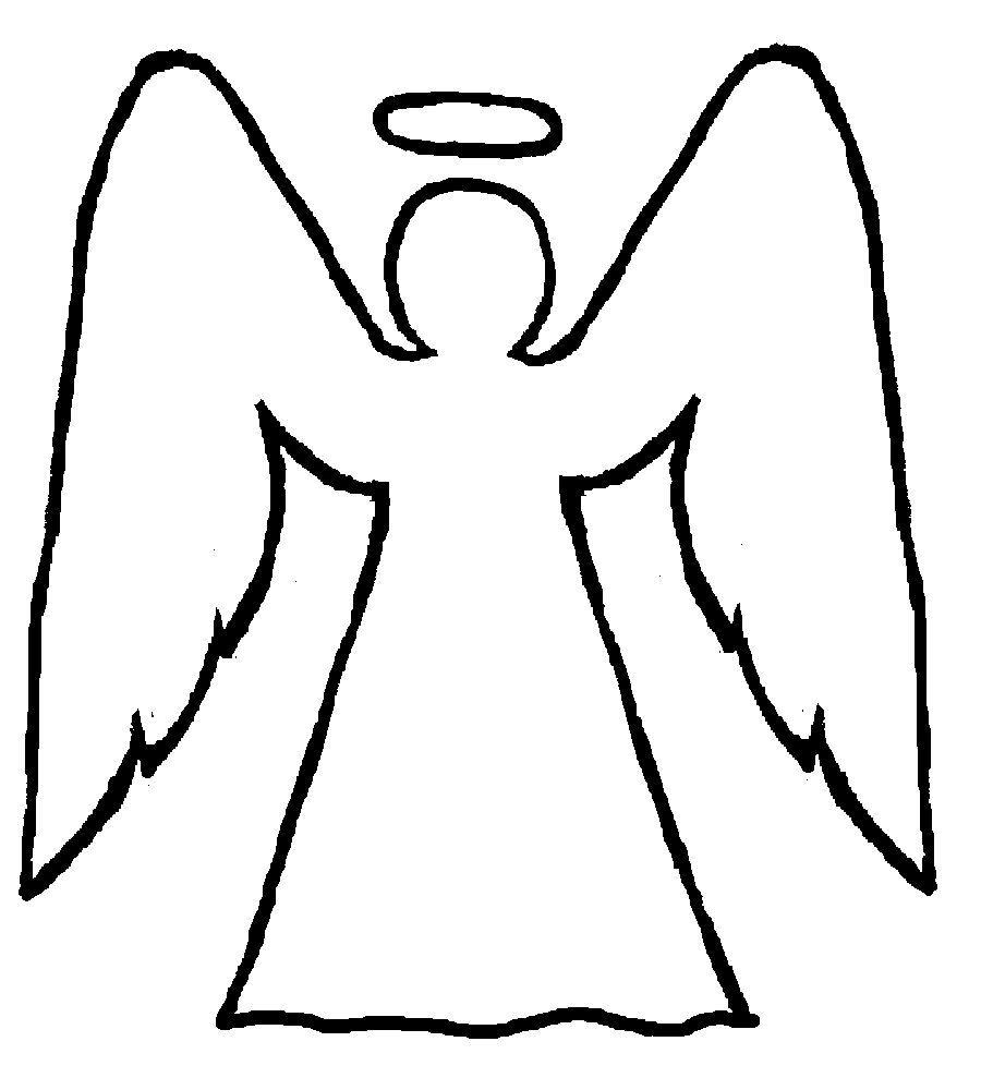Pix For > Angel Outline Drawing
