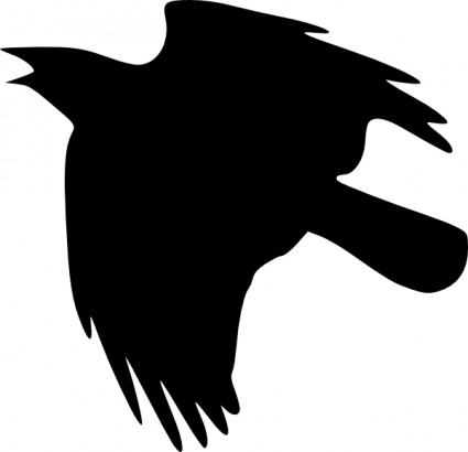 Crow Flying Up clip art Vector clip art - Free vector for free ...