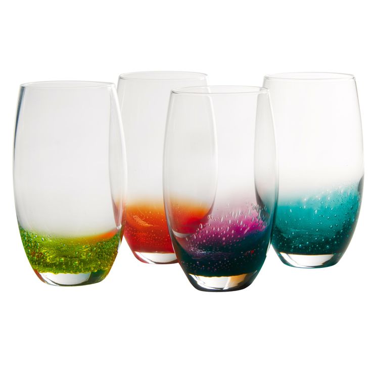 Artland Fizzy Highball Drinking Glasses - Set of 4