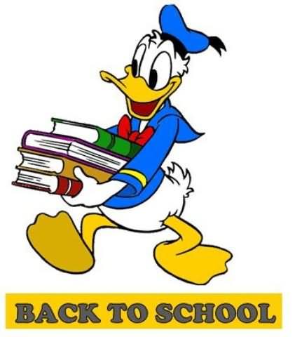 Back To School Donald Duck Animated Graphic