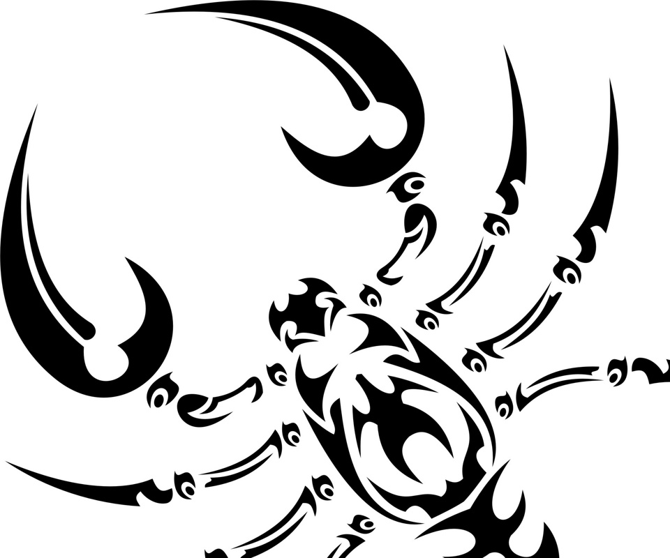 Tribal Scorpion creative mobile wallpaper download free