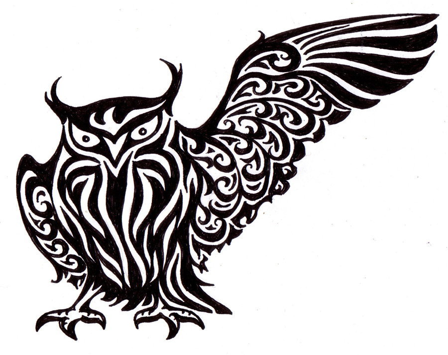deviantART: More Like Owl Tattoo Outline by cxloe