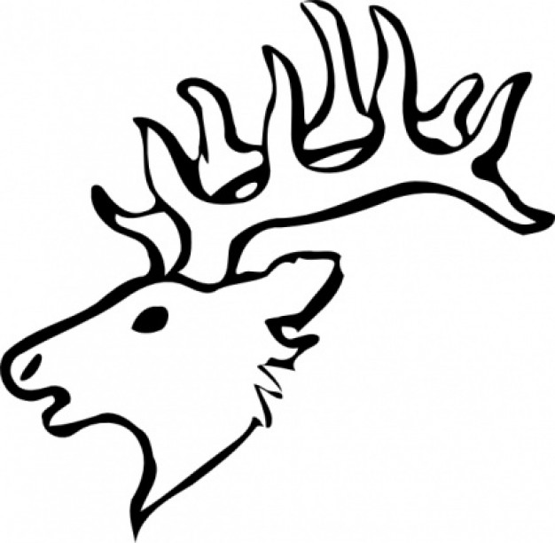 Deer Head clip art | Baixar vetores grátis