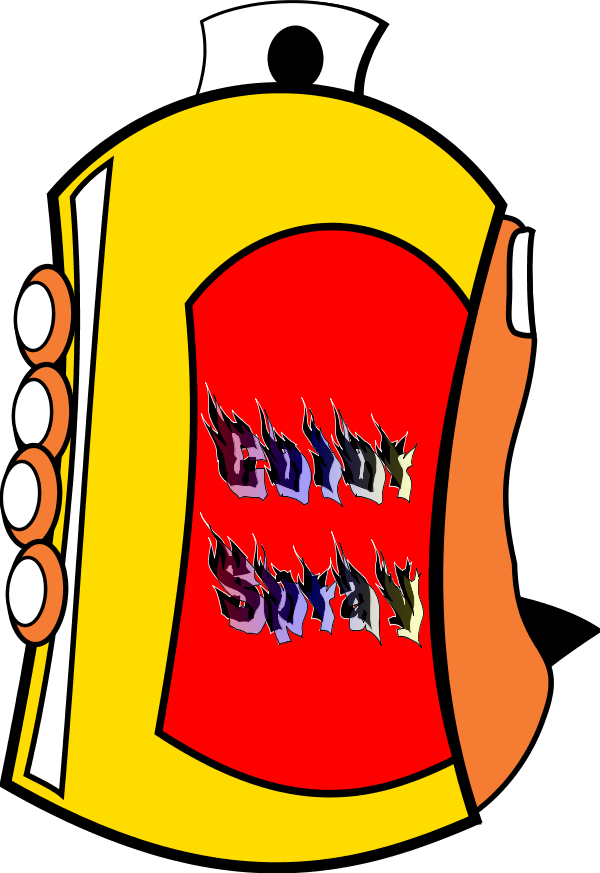 spray can color - vector Clip Art