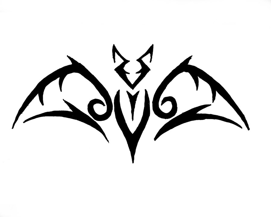 Bat Tattoo Outline | eyecatchingtattoos.