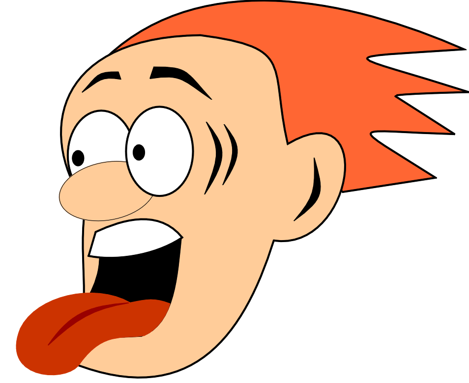 face tongue sticking out Cartoon with