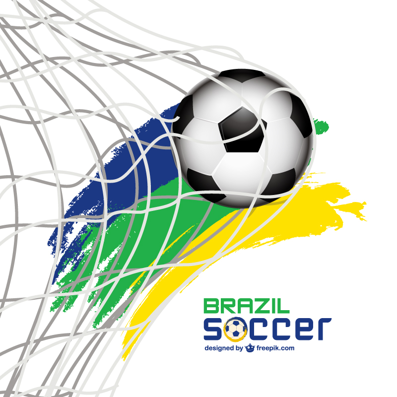 Beautifully into the net soccer background vector material ...