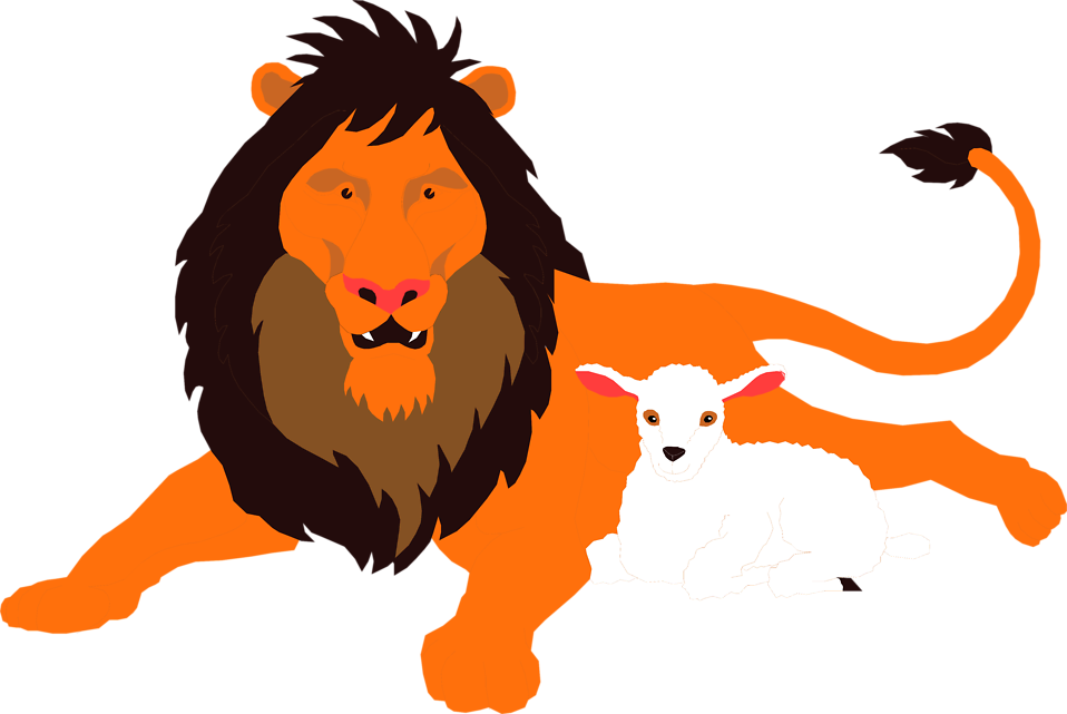 Free Stock Photos | Illustration of a lion and a lamb | # 3184 ...