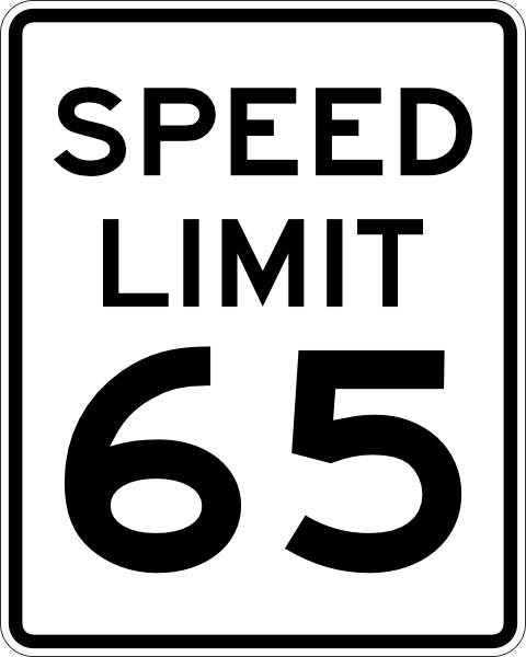 Speed Limit 65 clip art - vector clip art online, royalty free ...