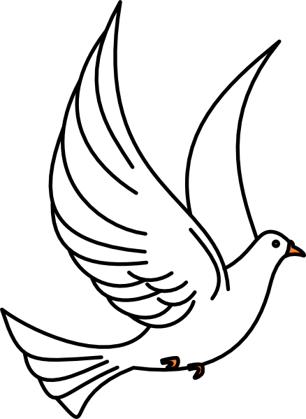 Flying Dove clip art - vector clip art online, royalty free ...