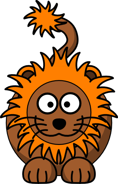 Cartoon Lion With Orange Mane clip art - vector clip art online ...
