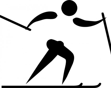 Olympic Sports Cross Country Skiing Pictogram clip art Vector clip ...