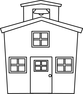 Black and White Schoolhouse Clip Art - Black and White Schoolhouse ...