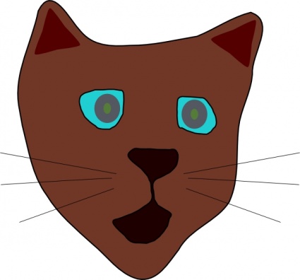 Cat Face clip art - Download free Other vectors