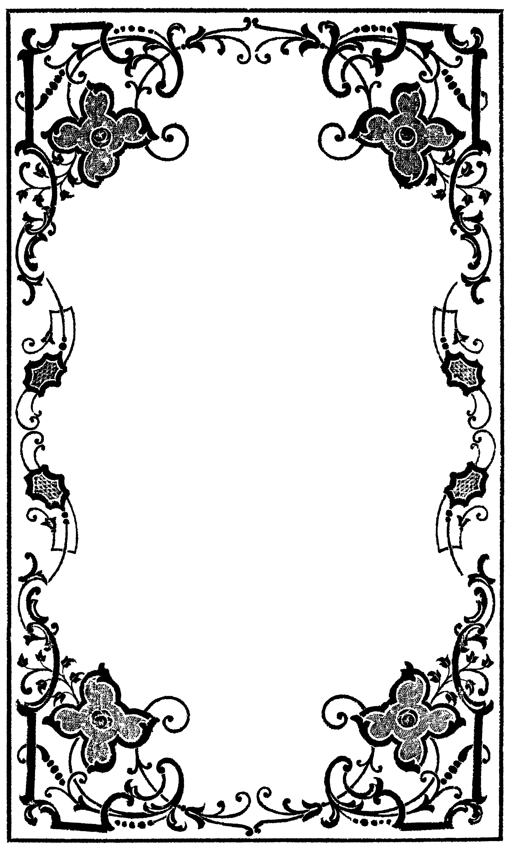 Fancy Frame Clip Art Black And White | Clipart Panda - Free ...