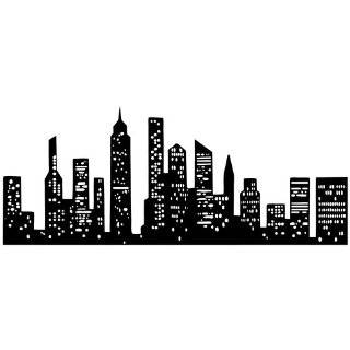 New York City Skyline Silhouette Manhattan Tattoo - Cliparts.co