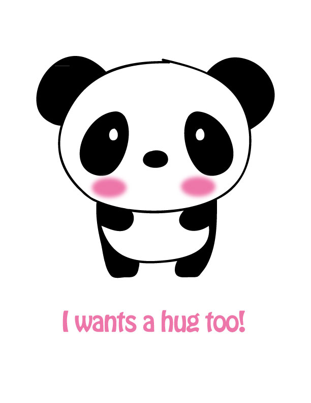 Pin Cartoon Pandas Hugging Cake on Pinterest