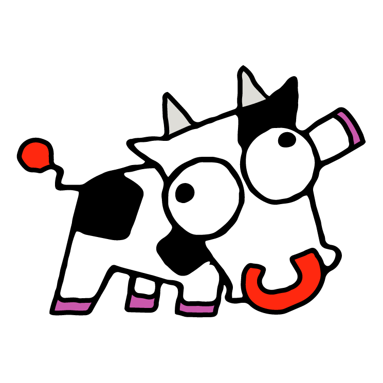 Kooky cow Free Vector / 4Vector