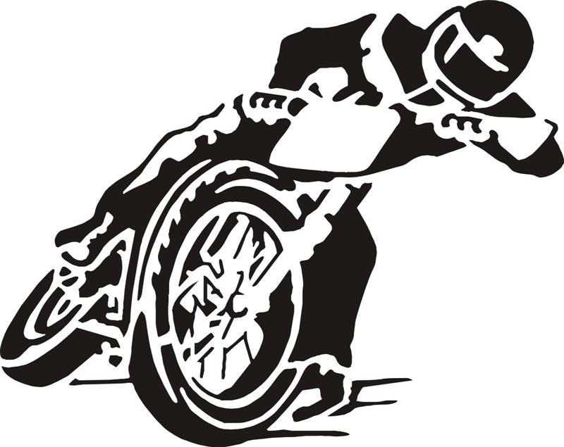 Motorcycle Flat Track Racer Vinyl Wall Decal by mojographics