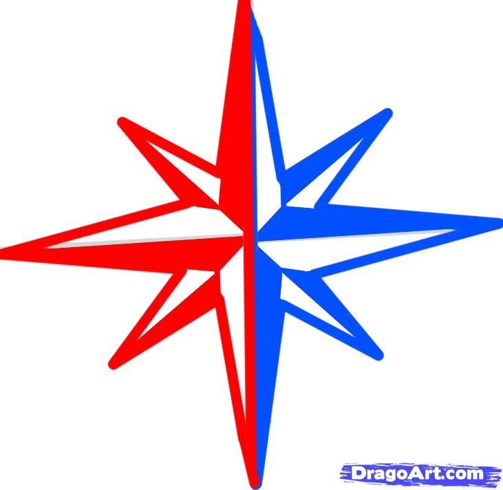 How to Draw a Compass, Compass Rose, Step by Step, Tattoos, Pop ...