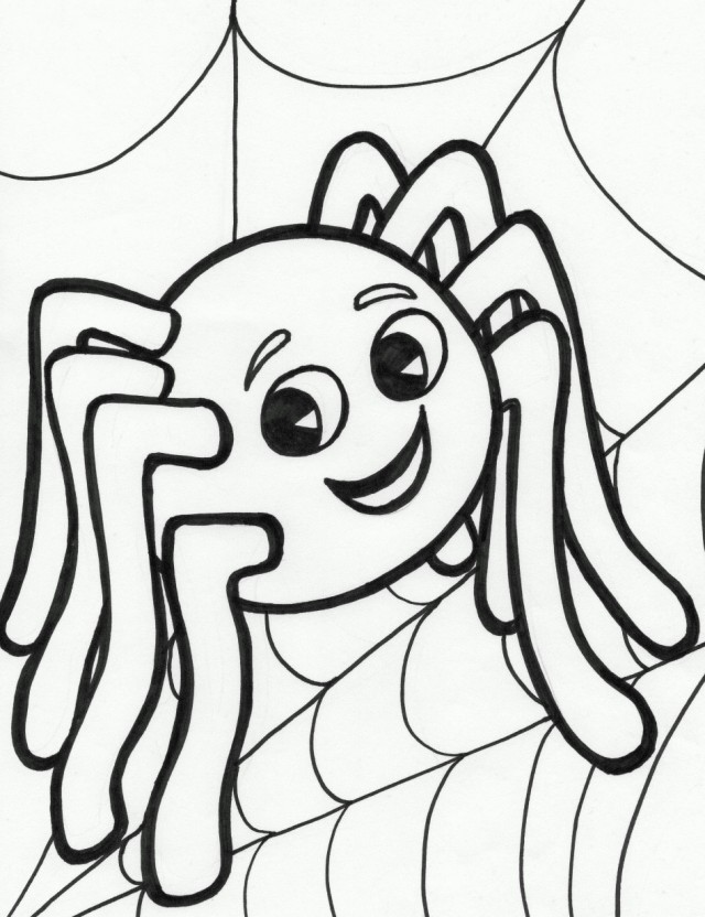 Cute Spider Coloring Pages Free Cute Spider Coloring Pages Free ...