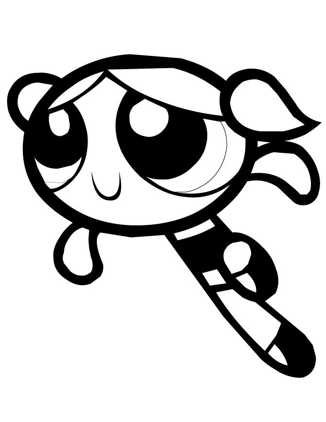 Powerpuff Girls Buttercup Laughing Coloring Page | Free Printable ...