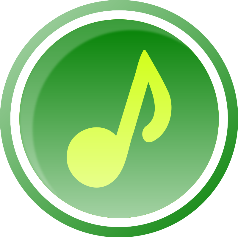 Music Icon-Green-1 Free Vector / 4Vector