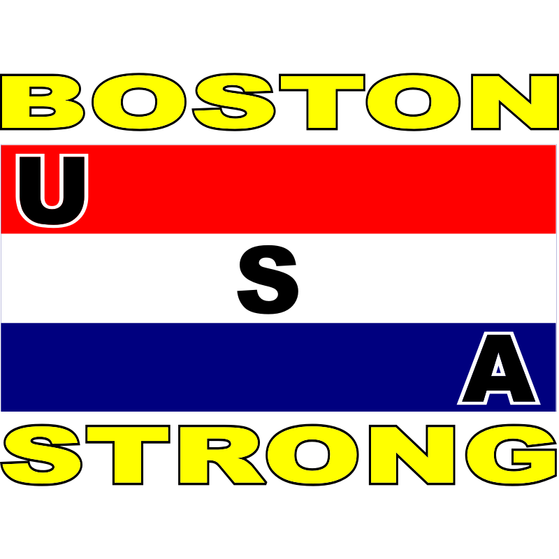 Clipart - USA stripe flag Boston strong
