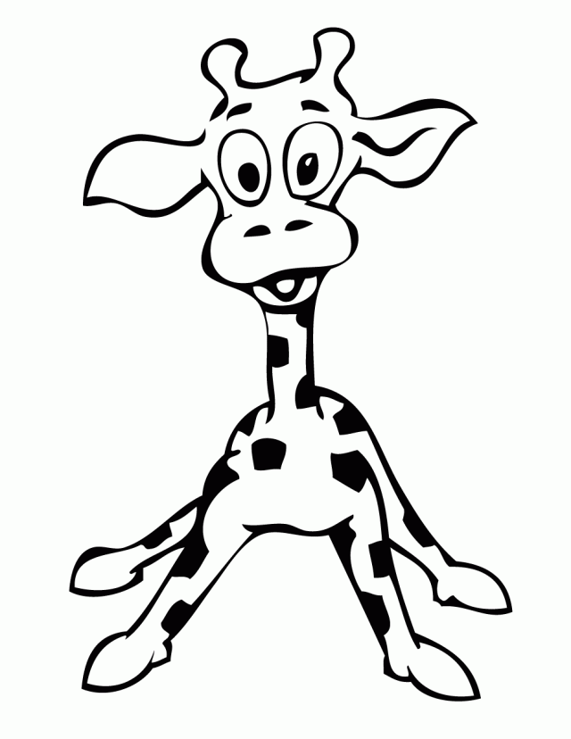Cute Giraffe Coloring Pages Cute Cartoon Giraffe Coloring Pages ...