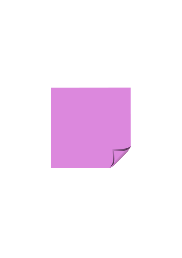 Sticky Note Purple Folded Corner SVG Vector file, vector clip art ...
