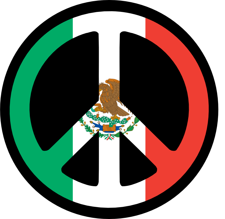 Mexico Flag Peace Sign peacesymbol.org SVG peacesymbol.