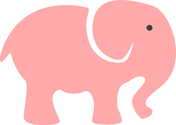 Grey Elephant Mom & Baby/pink clip art - vector clip art online ...