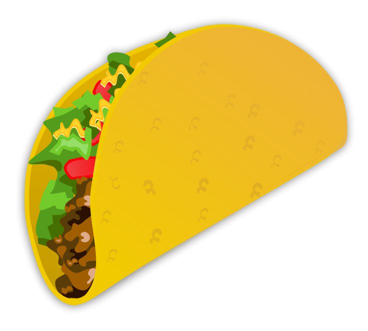 Large size Taco Clipart vector | Just for me! | Pinterest
