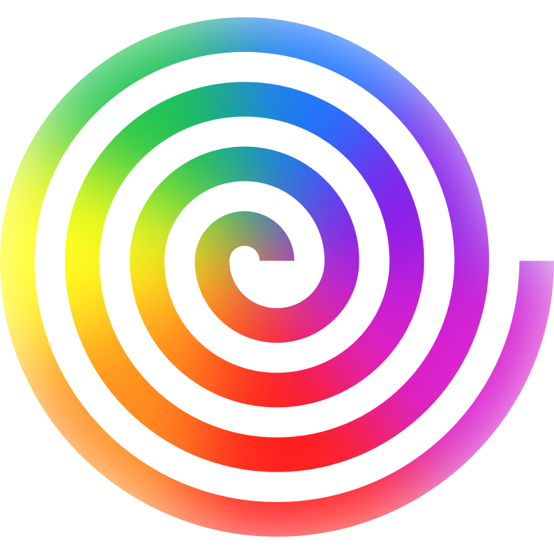 Clipart - Rainbow Spiral