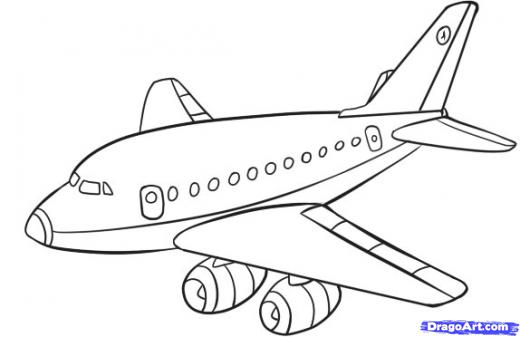 Cartoon Plane Drawing | Img Need