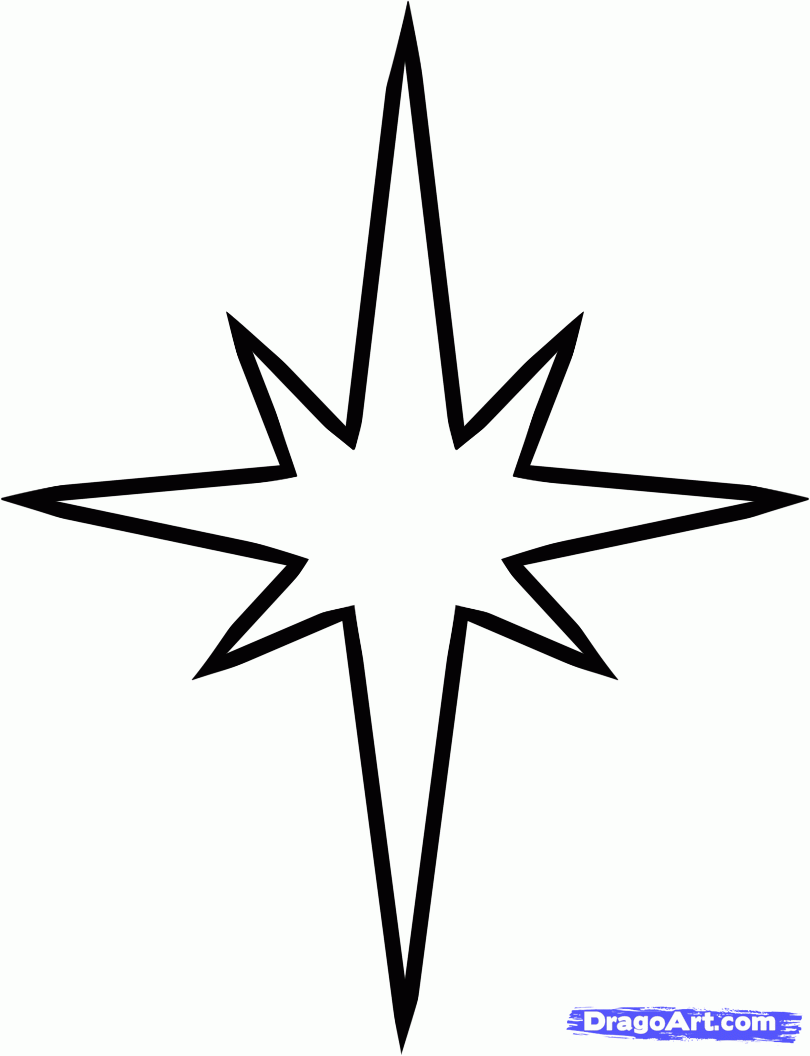 How to Draw a Christmas Star, Step by Step, Christmas Stuff ...
