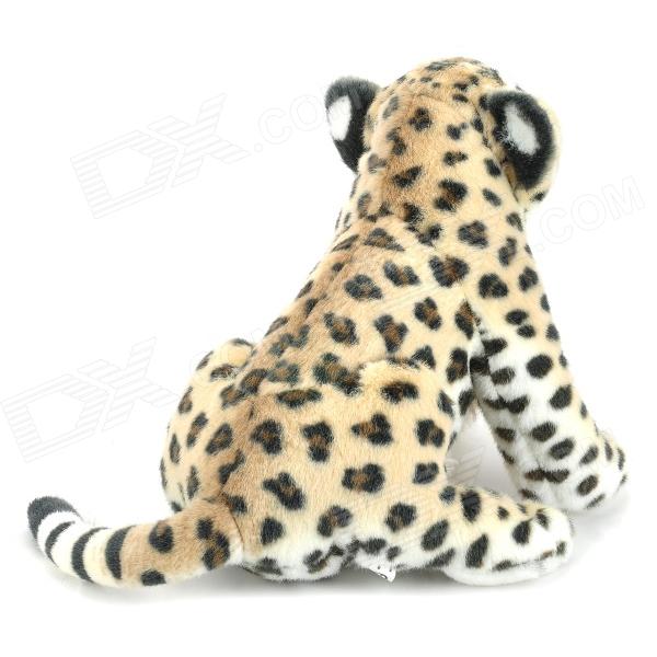 Cute Cartoon Leopard Cat Style Stuffed Short Plush Doll Toy - Dark ...
