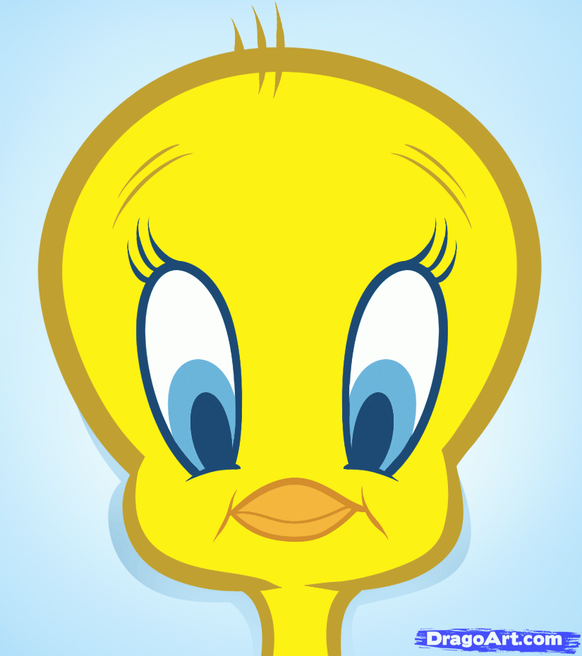 How to Draw Tweety Easy, Step by Step, Cartoon Network Characters ...