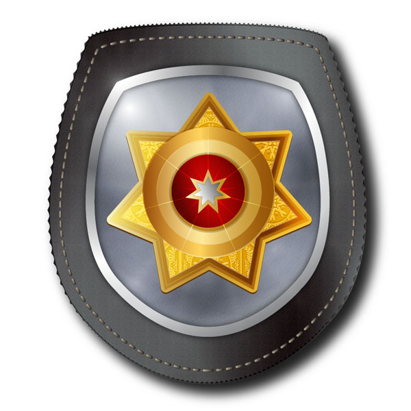 Create a Stylized Vector Police Badge with Metal and Leather ...