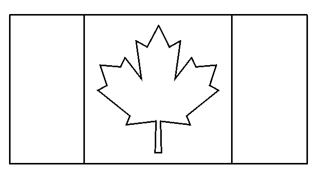 Free coloring pages of maple leaf canadian flag