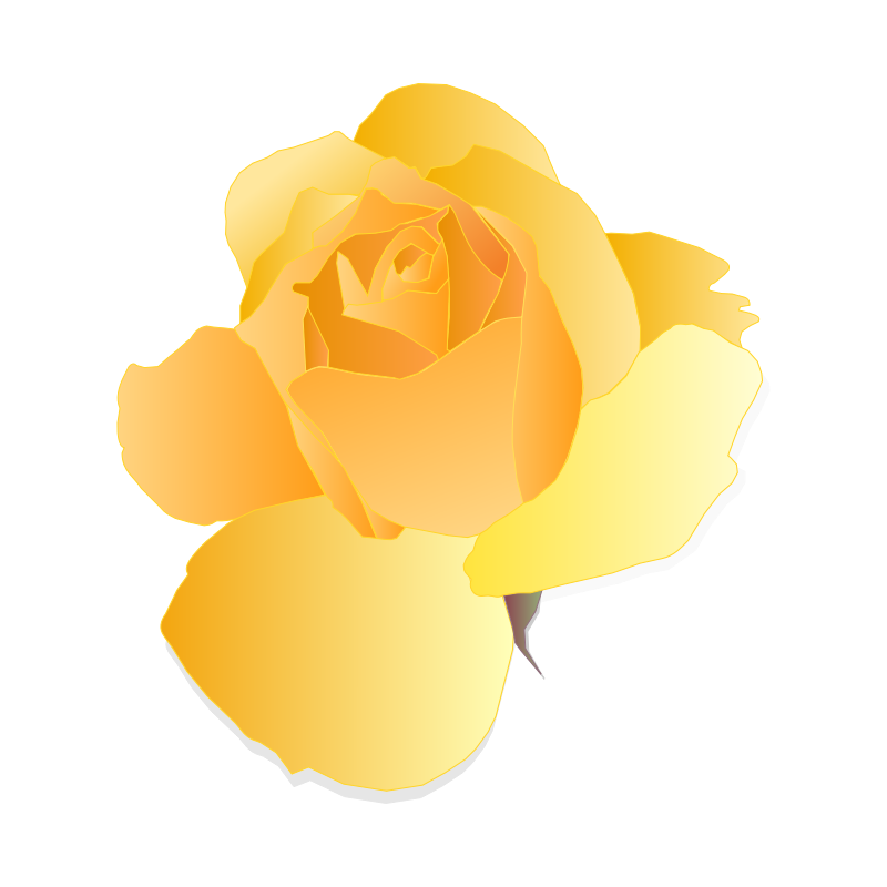 Clipart - Yellow Rose