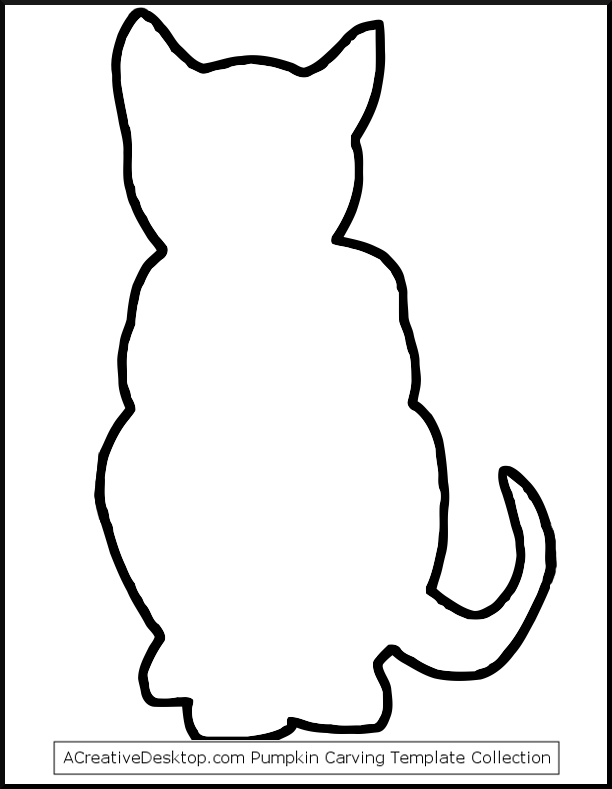 Pix For > Cat Outline Printable