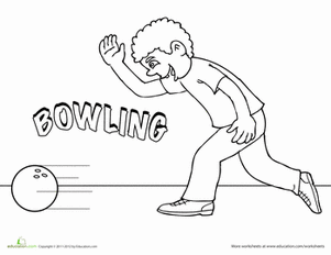 Color the Bowler | Coloring Page | Education.com