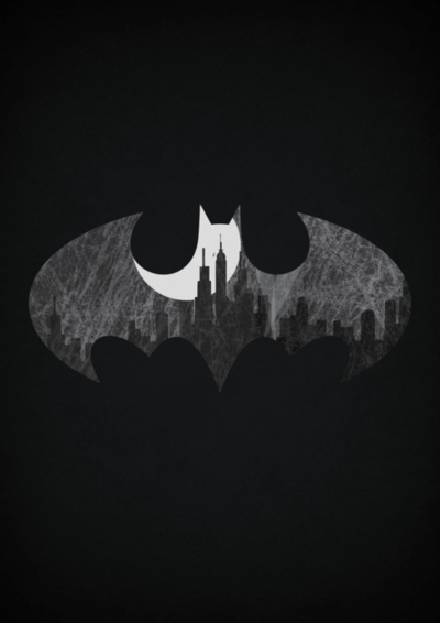 Batman Symbol Black And White - wallpaper.