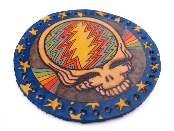 Grateful Dead patch, steal your face with lightning bolt, upcycled ...