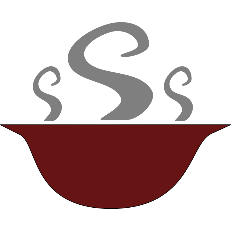 Clipart - bowl of steaming soup 01