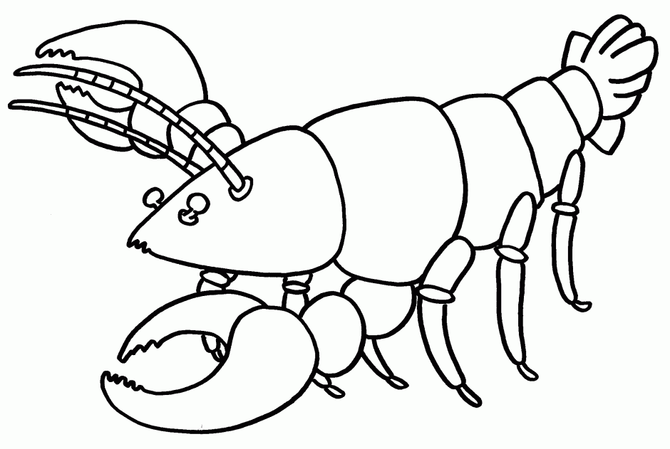 Clipart Of A Retro Vintage Black And White Crayfish Royalty Free ...