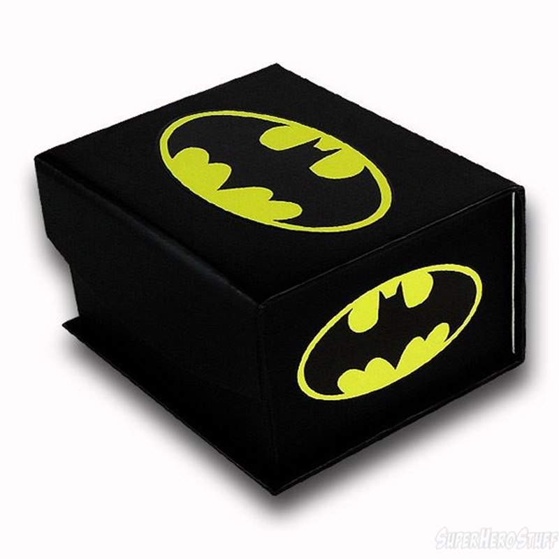 Batman Symbol Silver Symbol Oval Cufflinks