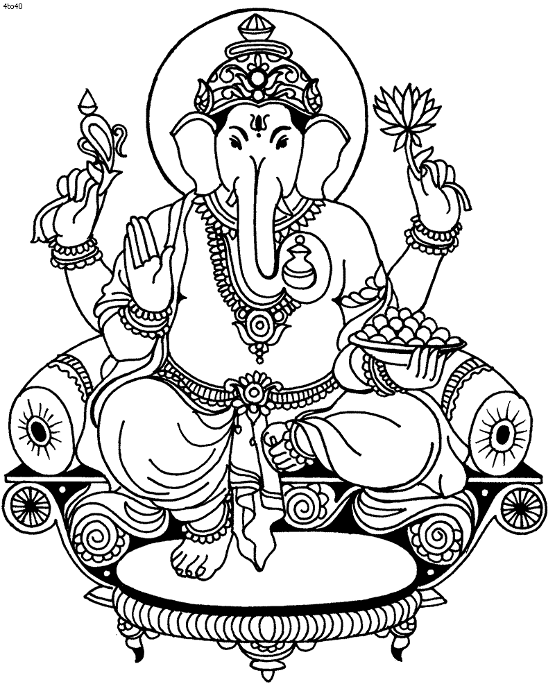 Ganesh Drawing Outline - ClipArt Best
