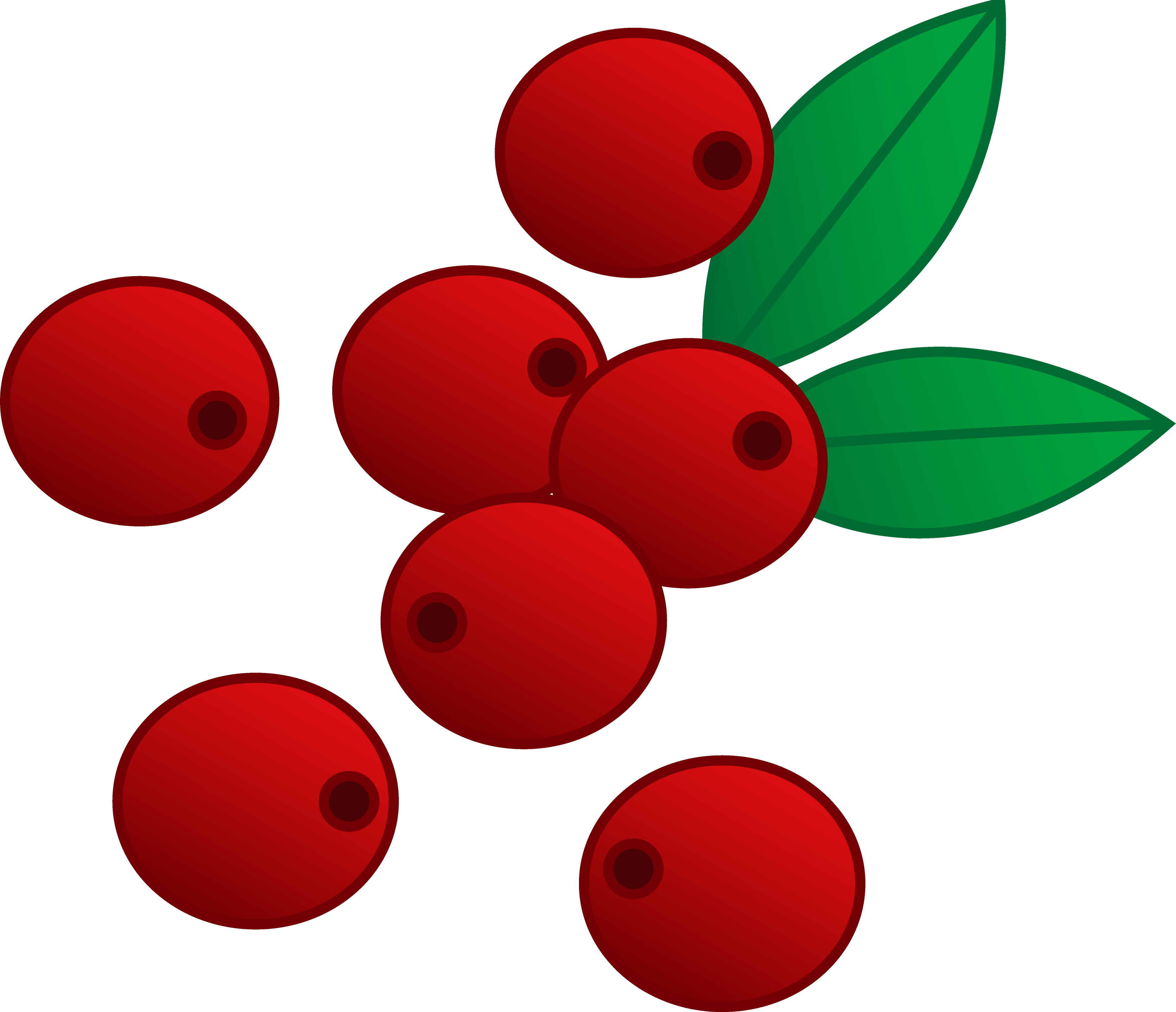 Red Cranberries Vector Art - Free Clip Art